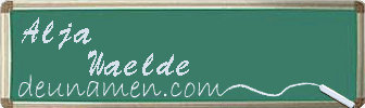 Alja Waelde Visitenkarte